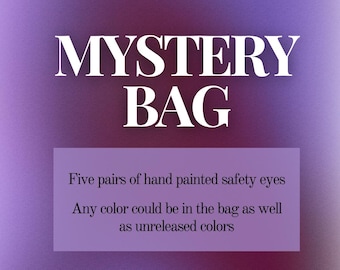 Hand Painted Mystery Safety Eyes: Amigurumi Crochet Tools (5 Pack, 25-40mm)