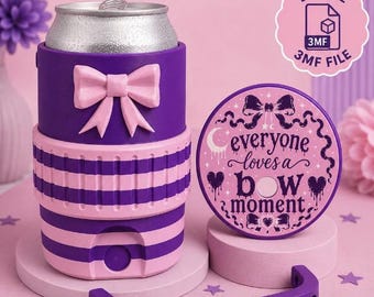 Bow Moment Dosenhalter 3D-Datei 12oz Standard, (Digitaler Download).