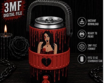 Obsessed Inspired Can Holder 3D-Datei 12oz Standard, (Digitaler Download).