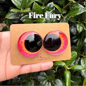 Fire Fury Safety Eyes: Amigurumi Crochet Tools, Hand Painted