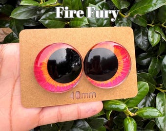 Fire Furious Safety Eyes: Amigurumi Crochet Tools, Hand Painted