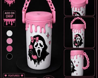Ghost Baddie Dosenhalter 3D-Datei 12oz Skinny (Digitaler Download).