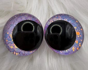 Purple Haze - Hand Painted Safety Eyes: Amigurumi Crochet Tools (20-40mm, Black/Red/White Pupil)