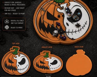 Jackie Kürbis-Schmuckschale (MF Digitaler Download) Halloween, Schmuckschale, Ablage