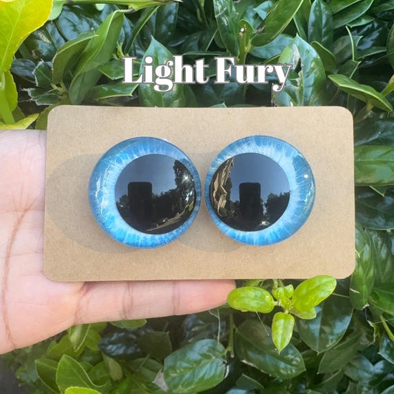 Light Furious - Hand Painted Safety Eyes: Amigurumi Crochet Tools (20-40mm, Black/Red/White Pupil)