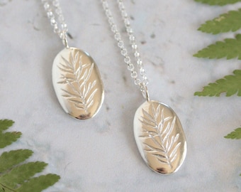 Rosemary remembrance silver necklace