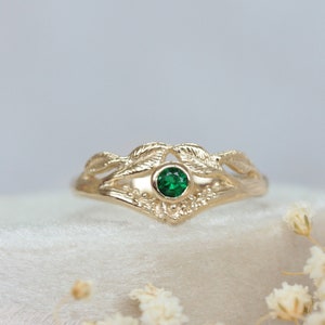 emerald stacking ring