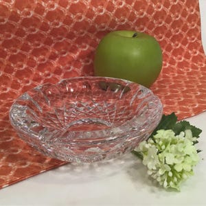 Vintage Heavy Cut Clear Crystal Ashtray or aTrinket Bowl