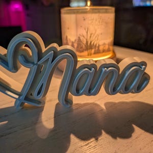 Nana Geschenk, personalisiertes Namensschild, Geschenk zum Muttertag, Großeltern-Dekor, Nana-Schild, personalisiertes 3D gedrucktes Geschenk, Großelterngeschenk