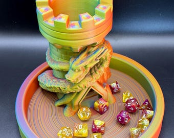 Archimedean Castle Dice Tower for Rolling, Extra Large Size, RPG Display, Gaming Tower