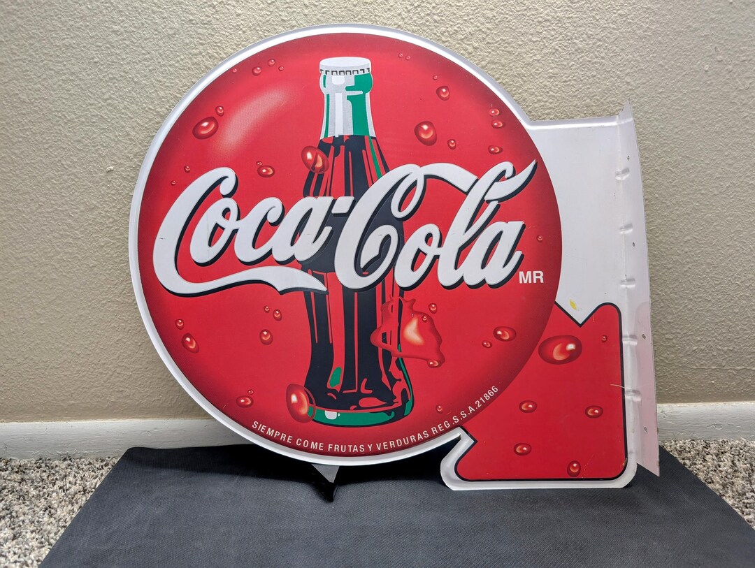 Coca-Cola ヴィンテージ丸看板 31cm 希少】コカ・コーラ Coca-Cola ホーロー看板 丸型 ビンテージ
