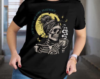 Camiseta I Run on Coffee & Spinal Adjustments – Camiseta Quiroprática
