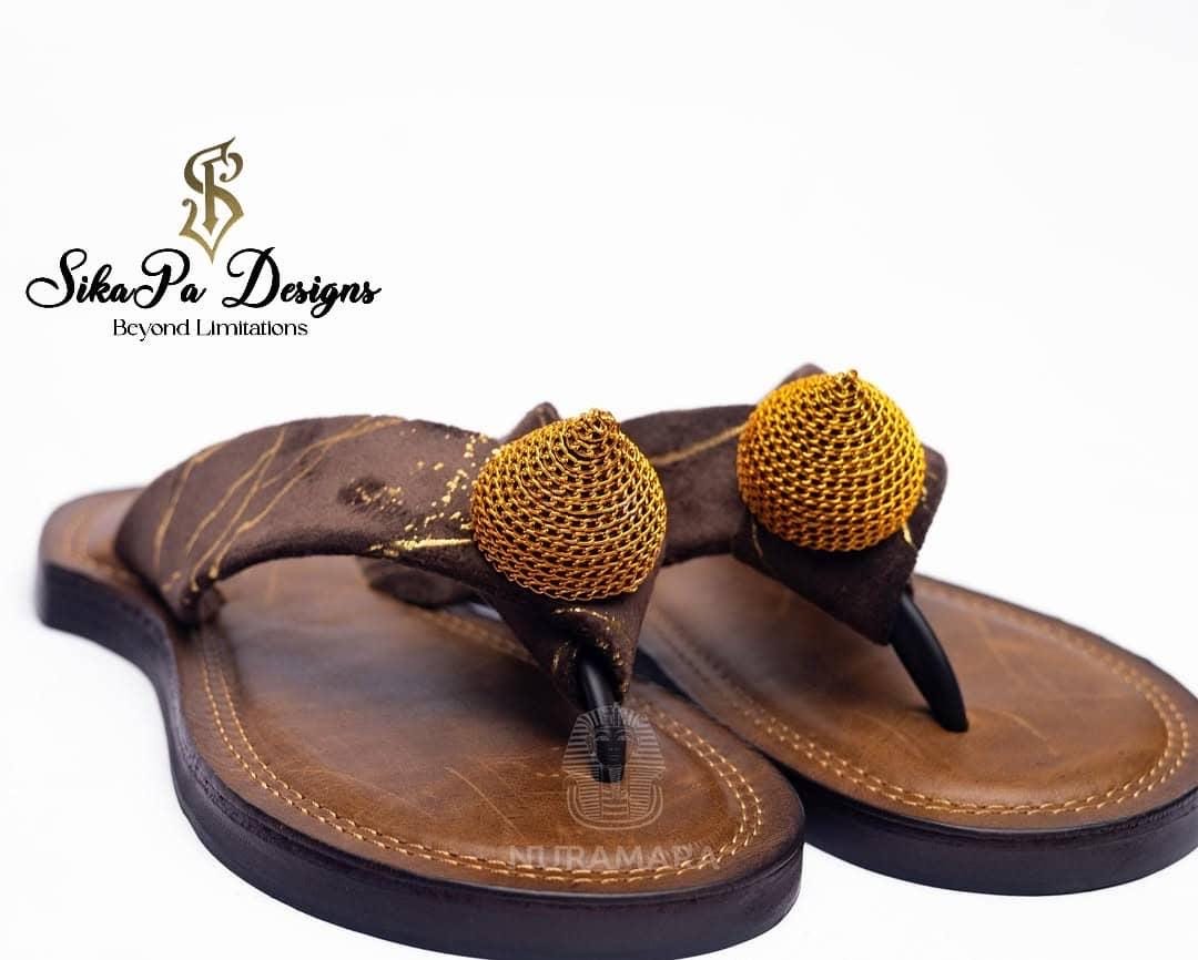 Ghanaian Traditional Slippers for Men - Etsy display picture 1