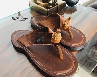 Ahenema Slippers, African slippers, leather slippers, cross slippers, African wedding slippers, traditional slippers, royal slippers