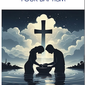 Child Baptism Card - Instant Download and Print onto 8.5 x 11" or card stock and fold