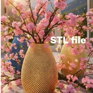 Organic Parametric Vase Eco Friendly Home Decor Japandi Sustainable 3D Printed Flower Sculpture Gift