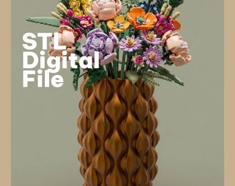 Vaas voor botanische bloemen | Geschikt voor 10280 & 10313 | 3D-printbaar STL-bestand