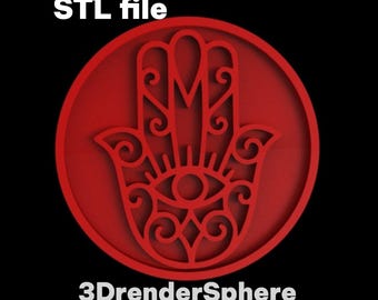Hamsa Hand Jewelry Stand STL | Coffee Coaster 3D Print | No Support