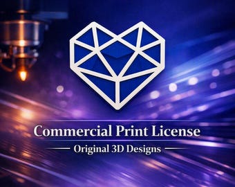 Commerciële printlicentie voor 3D-geprinte producten | Verkoop fysieke prints van 3DRendersphere STL-bestanden