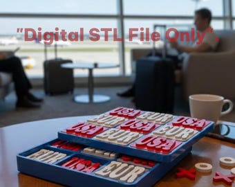 Tic Tac Toe Travel Game STL | USA vs EUR 3D Printable Storage Case