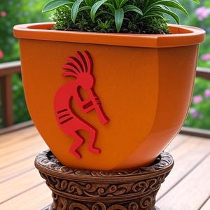 Kokopelli Planter STL / Boho Abundance Pot / 3D Druckdatei para Bambu Lab / Tribal Decor STL imagen 8