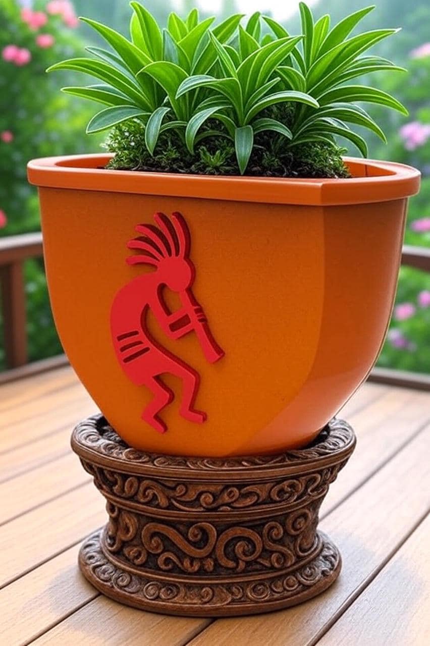 Kokopelli Planter STL | Boho Abundance Pot | 3D Druckdatei for