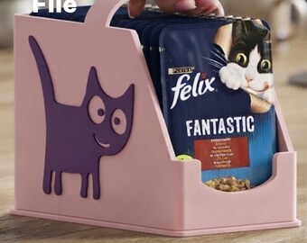 Kattenvoerzakje in doos STL | Nr. 13 Reisorganizer (digitaal bestand)