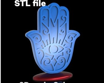 Hamsa Hand STL File | Jewelry Display Holder, Desk Stand (Digital Download)
