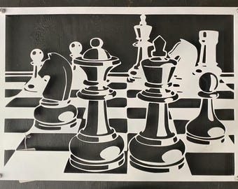 Steel Chess Board Wall Art | Modern Game Room Decor