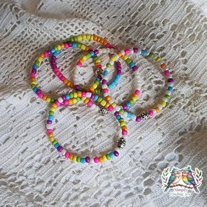 Rainbow bracelets,  stack bracelets,  set of 5 bracelets,  colors of the rainbow, Rainbow Collection,  Personalized Bracelet