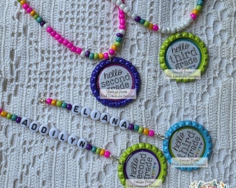 Back to school Necklace,  Elementary School Necklace, Backpack to School Backpack Accessory, School Gift, Backpack to School