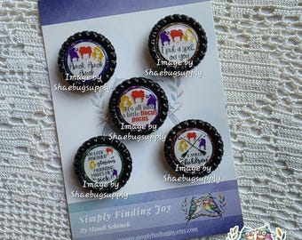 Hocus Pocus Inspired Magnets, Refrigerator Magnet, Unique Gift, Witch Magnet, Unique Magnet, Bottle Cap Magnet,  Halloween Gift Idea