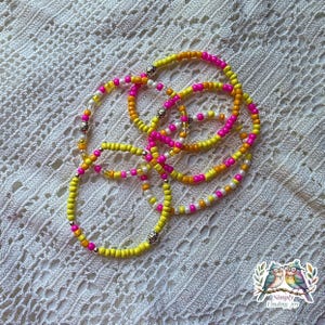 Seed Bead Bracelets, Bracelet Stack,  Set of 5 bracelets,  Summer Fun, Beaded Bracelet, Summer Collection, Seed Bead Bracelets