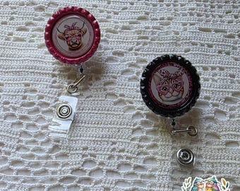 Fun Badge Reel, Animals with Glasses ID Reel, ID Badge Holder, Retractable ID Badge Reel, Nurse Badge Reel, Teacher Badge Reel