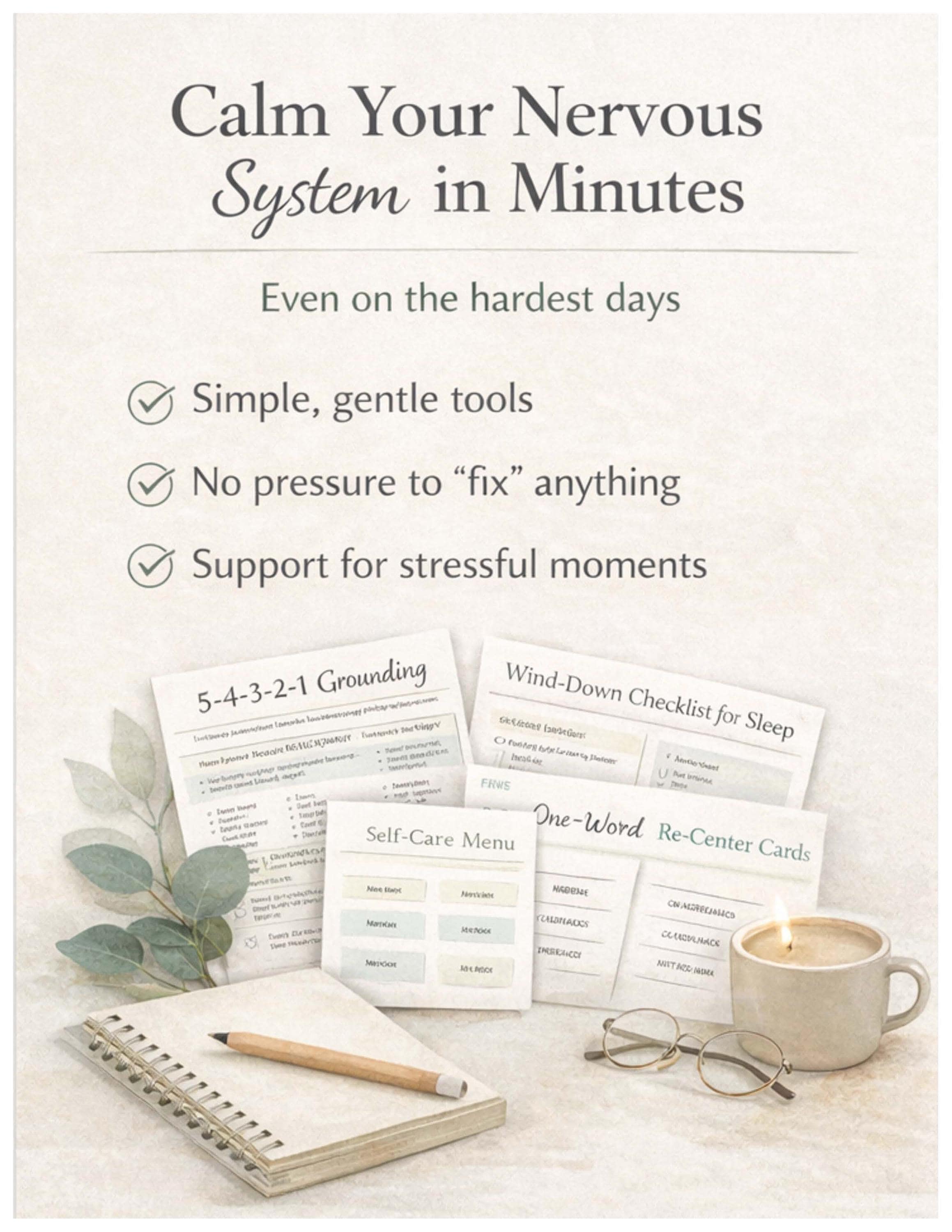 Calm Kit for Anyone | Printable Stress Relief Tools, Anxiety Worksheets ...