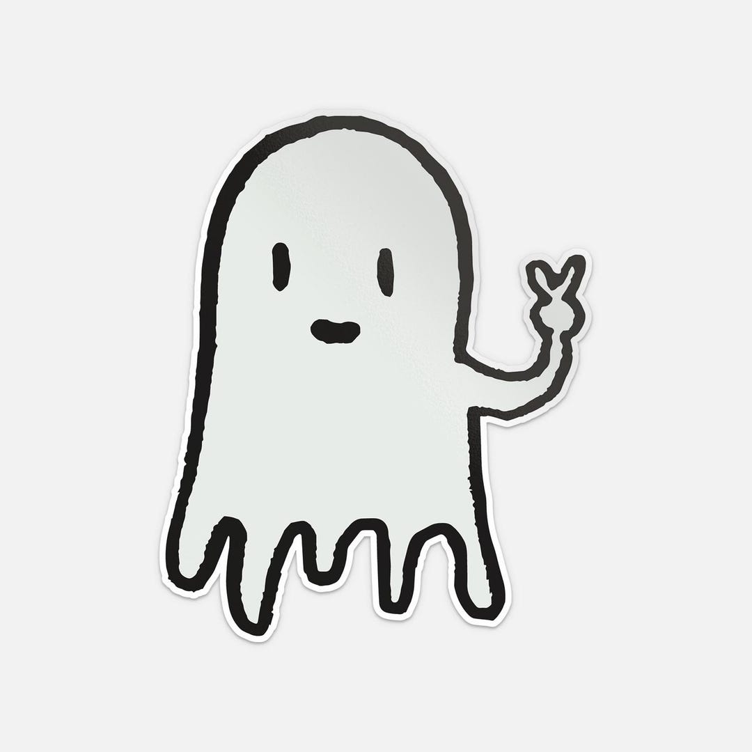 Ghost Halloween Sticker Car Bumper Vinyl Decal - Etsy