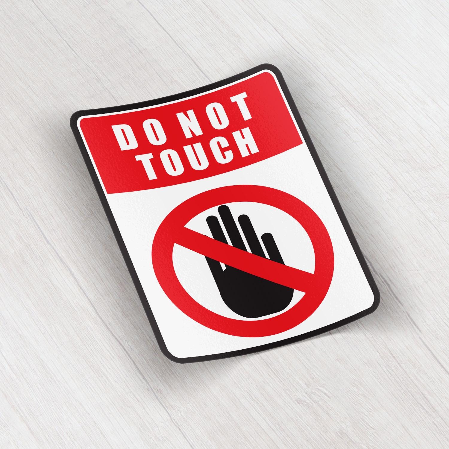 Danger Do Not Touch Sticker - Weatherproof Vinyl Decal For Bumper, Laptop, Toolbox