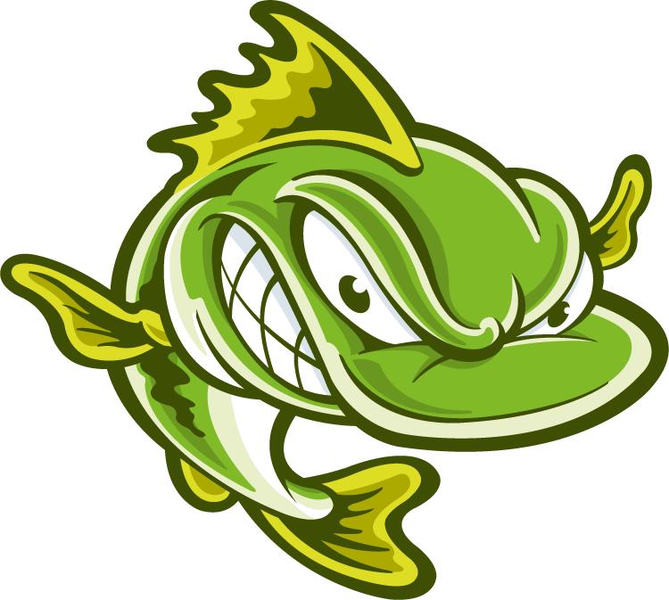 Angry Fish Bumper Vinyl Sticker Decal - Etsy