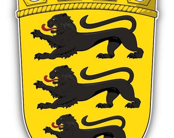 Baden Wurttemberg State Coat Of Arms Germany Car Vinyl Bumper Sticker Decal