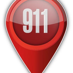 911-skylt med vinyldekal för stötfångare