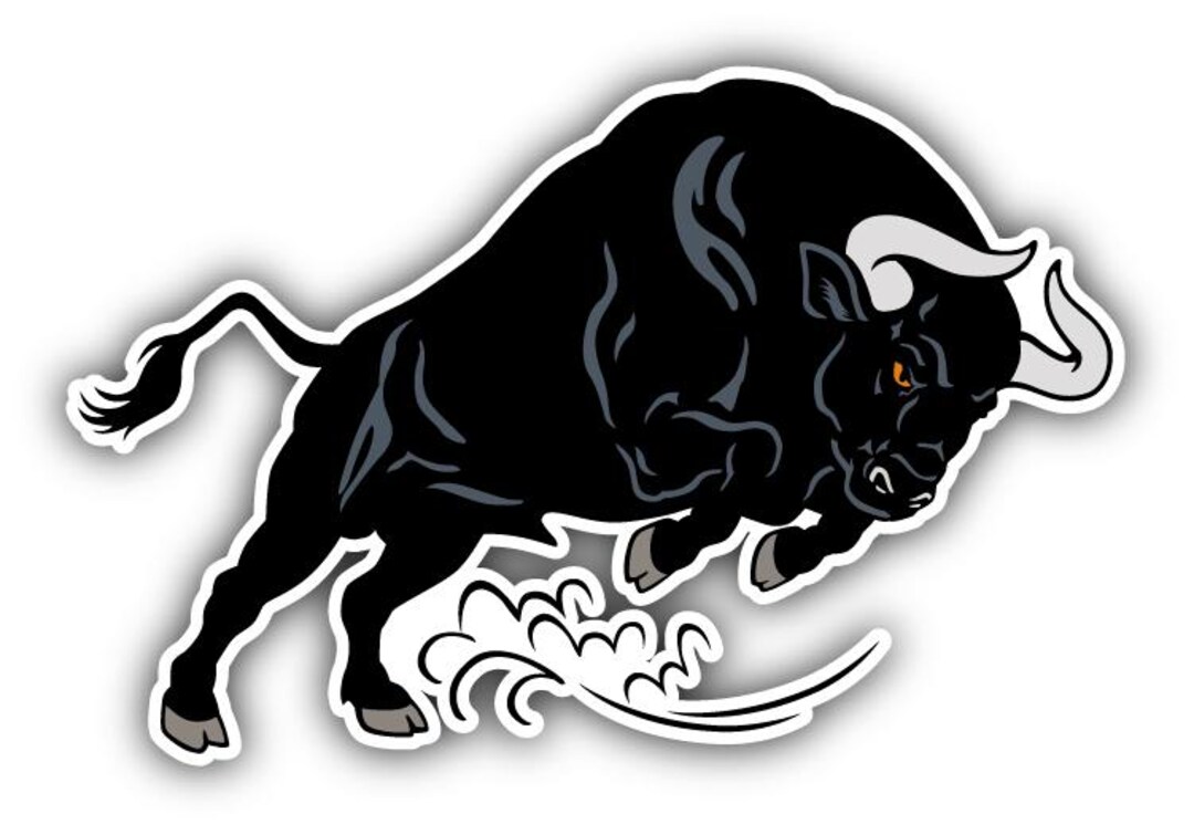 Bull Attack Car Vinyl Bumper Sticker Decal - Etsy