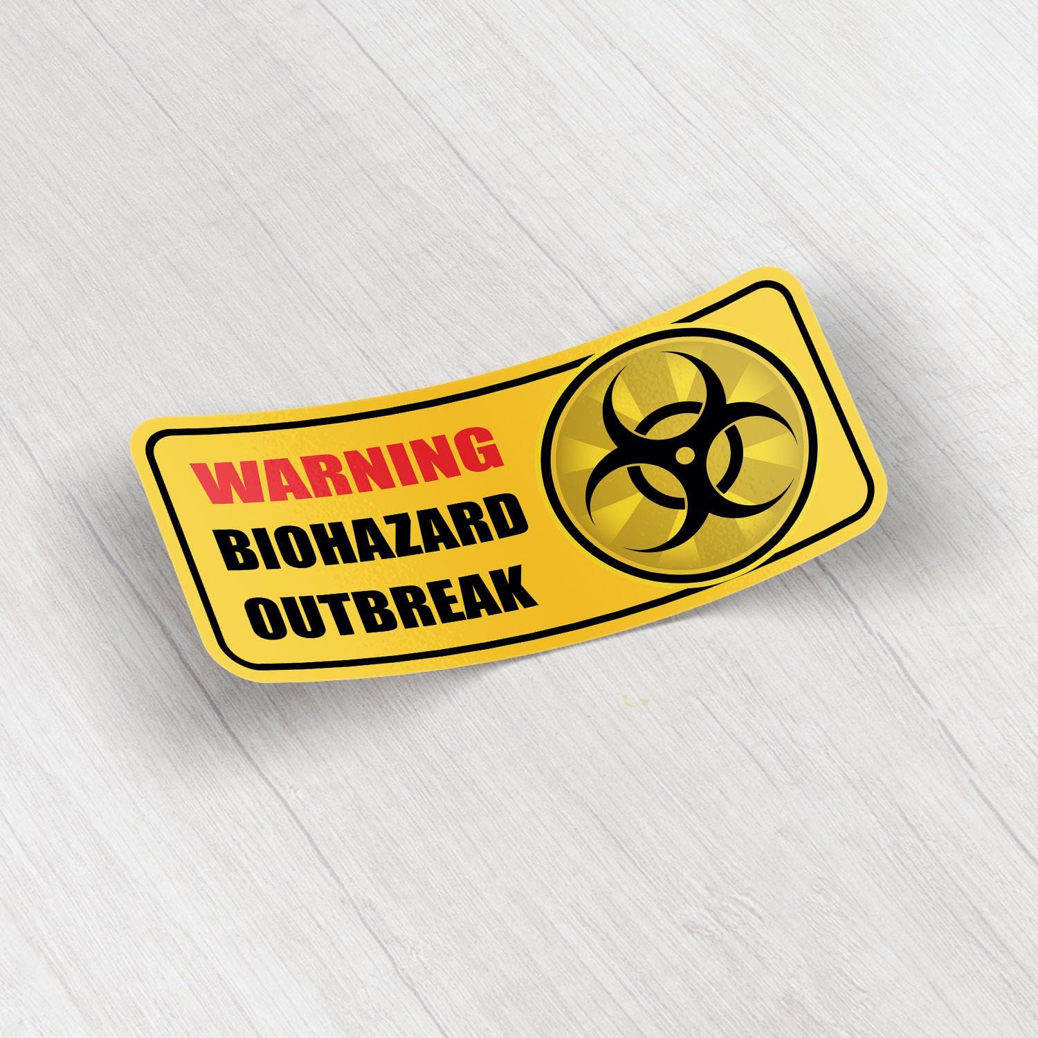 Cartello Metallico Per Parete "Attenzione Zombie - Rischio Biologico" | Arredamento Horror Per Halloween, Cameretta, Garage | Regalo Per Apocalisse - 3
