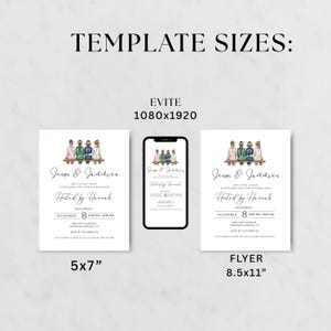 Editable 5x7” invitation templates, 3.5x7” bookmarks, and 8.5x11” Prayer & PJs flyer adaptation for girls night
