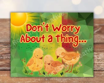 Three Little Birds Sunshine Art – Reggae Music Tribute Print or Card