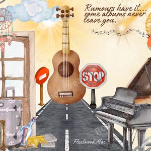 Fleetwood Mac Rumours Art Print: Music Legends Tribute, Symbolic Album Art