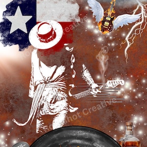 Stevie Ray Vaughan Print: Blues Guitar Legend Tribute Art