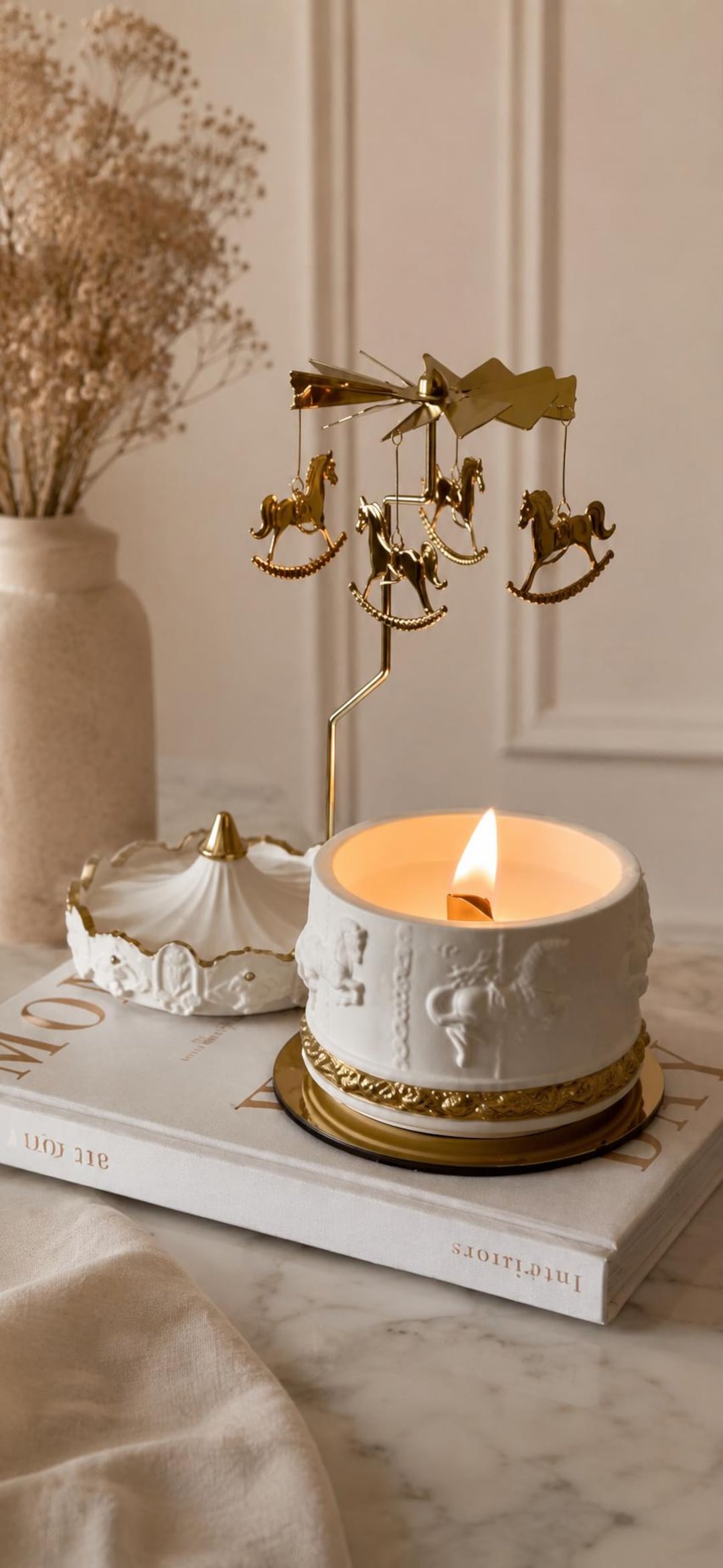 Carousel Candle Sculptural Soy Wax Candle - Etsy