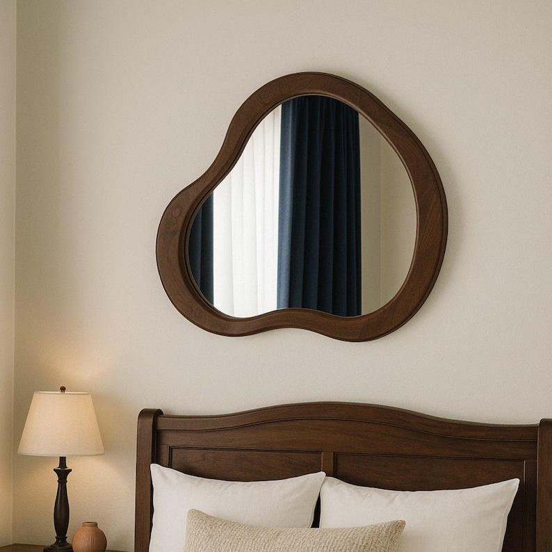 irregular mirror, bathroom mirror, unique home decor, wooden framed mirror, reclaimed wood, wall mirror, decorative mirror
wall hanging mirror, aesthetic mirror, wall art, living room art, bedroom mirror, halloween gift, entryway mirror, living room,  home decor, wall art, wall mirror, hanmade art