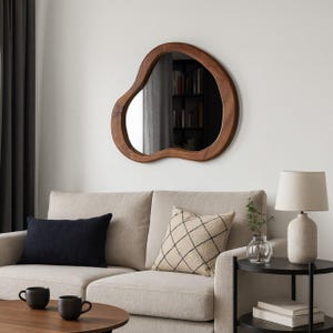 irregular mirror, bathroom mirror, unique home decor, wooden framed mirror, reclaimed wood, wall mirror, decorative mirror
wall hanging mirror, aesthetic mirror, wall art, living room art, bedroom mirror, halloween gift, entryway mirror, living room,  home decor, wall art, wall mirror, hanmade art