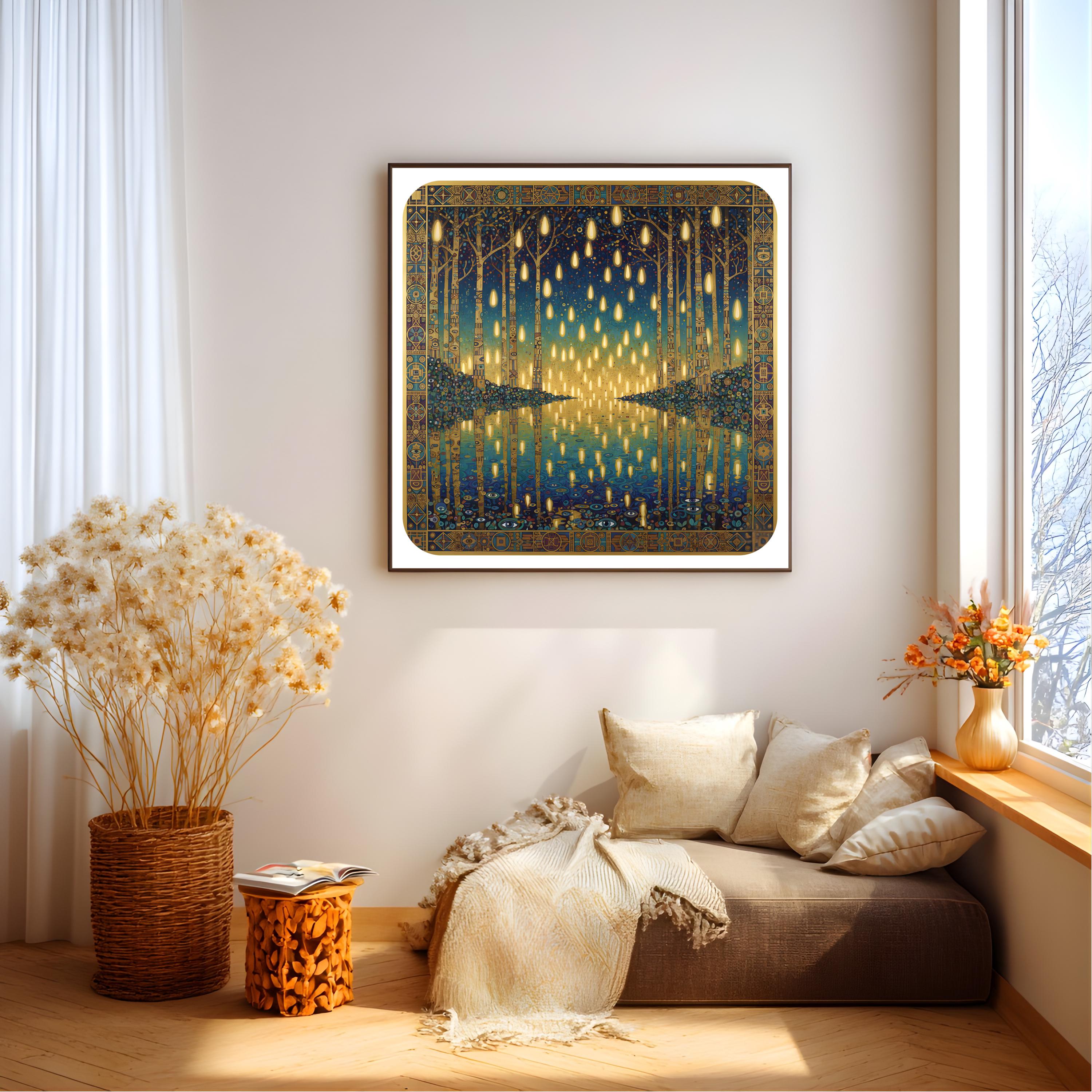 Gustav Klimt Inspired Tree of Life Canvas, Enchanted Forest Art Print ...